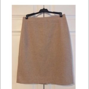 J. Crew Factory Tan Wool Blend Pencil Skirt